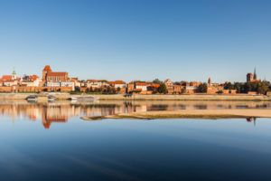 Europe, Poland, Kuyavian-Pomeranian Voivodeship, Torun / Thorn - Old Town seen from the Vistula Europe, Poland, Kuyavian-Pomeranian Voivodeship, Torun / Thorn - Old Town seen from the Vistula